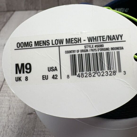 Oofos OOmg Men's Size 9 Low Recovery Shoes Sneakers Mesh Lightweight Navy Blue - Picture 12 of 12